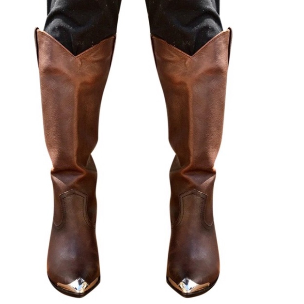 Frye Faye metallic pull on western boots $545